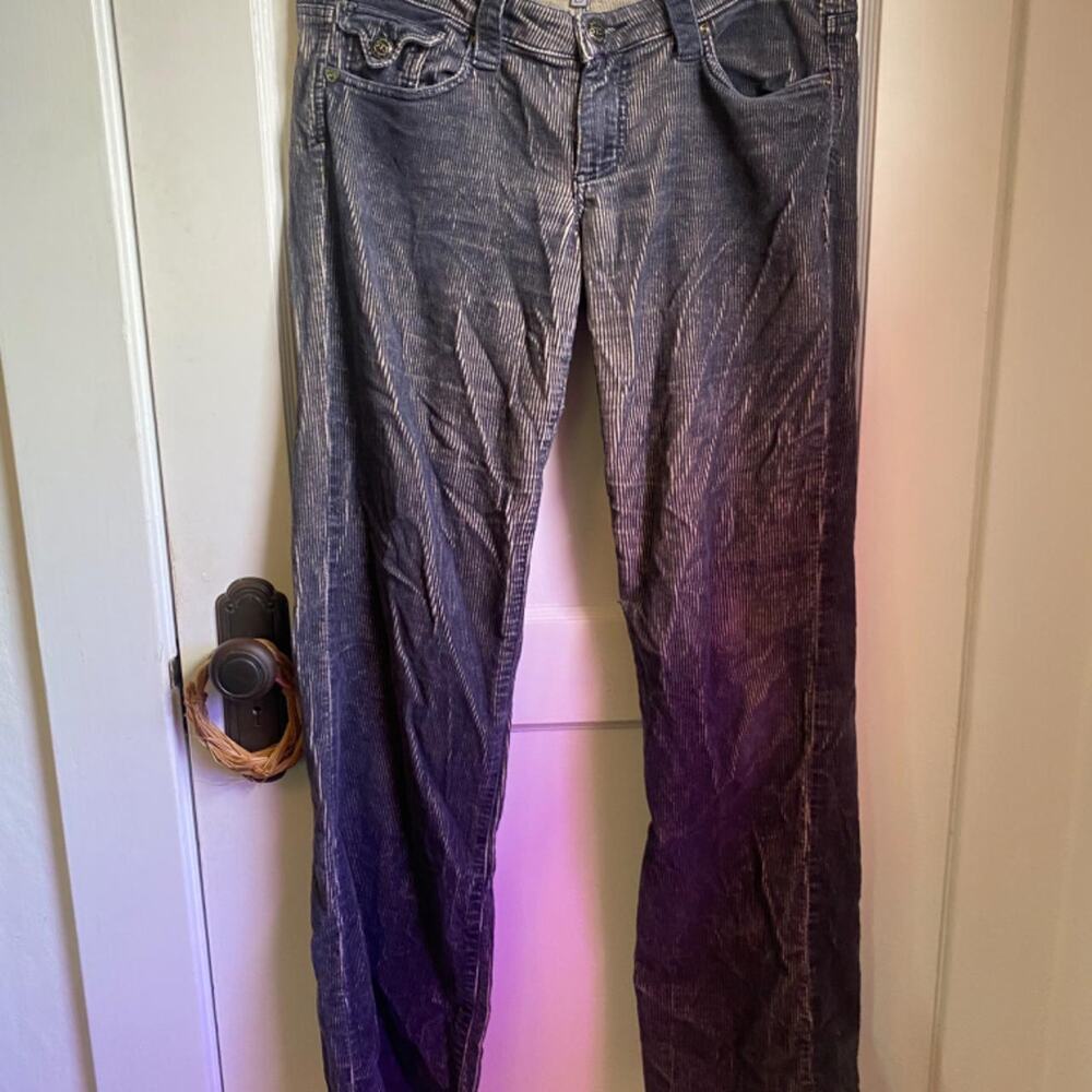STS Blue Low Rise Flare Corduroy Pants Y2K Size 29